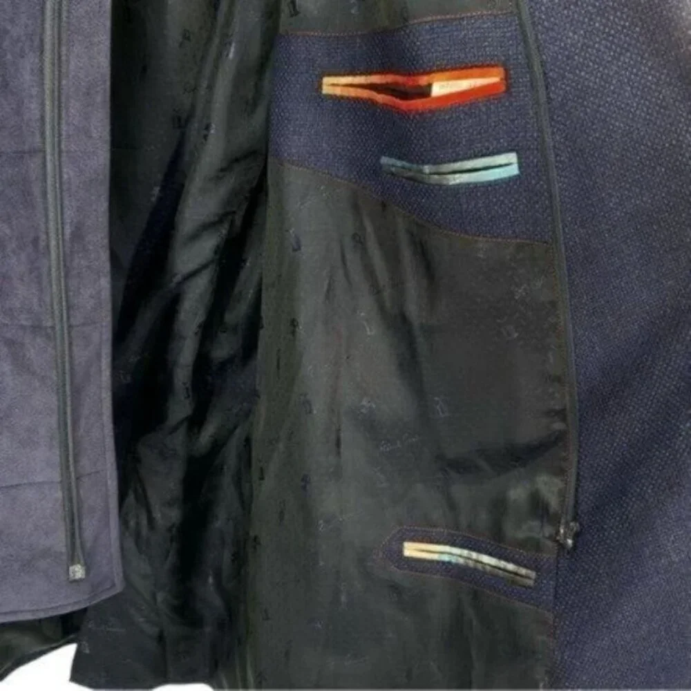 Robert Graham Downhill Sports Coat Blue Wool Blend